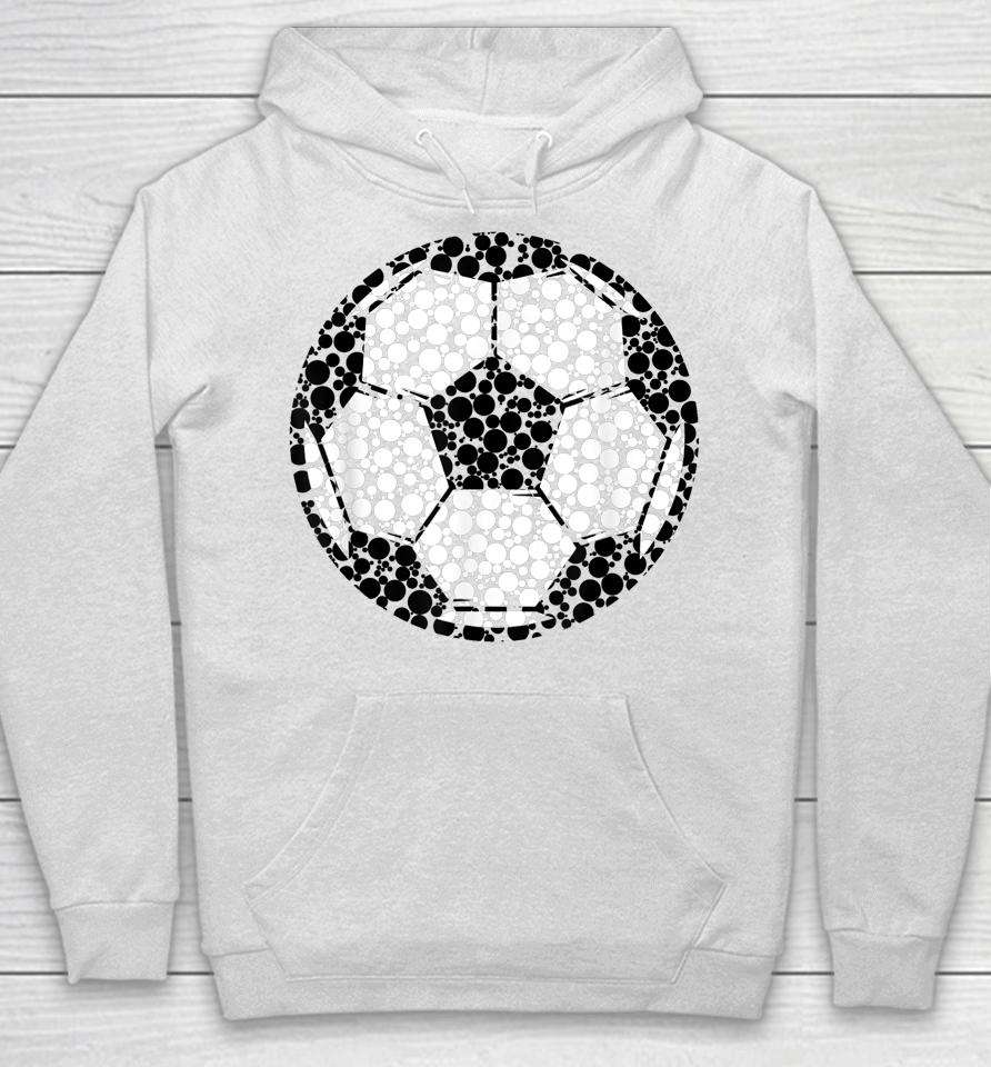 Cool Colorful Soccer Ball Happy Dot Day Football Dot Day Hoodie