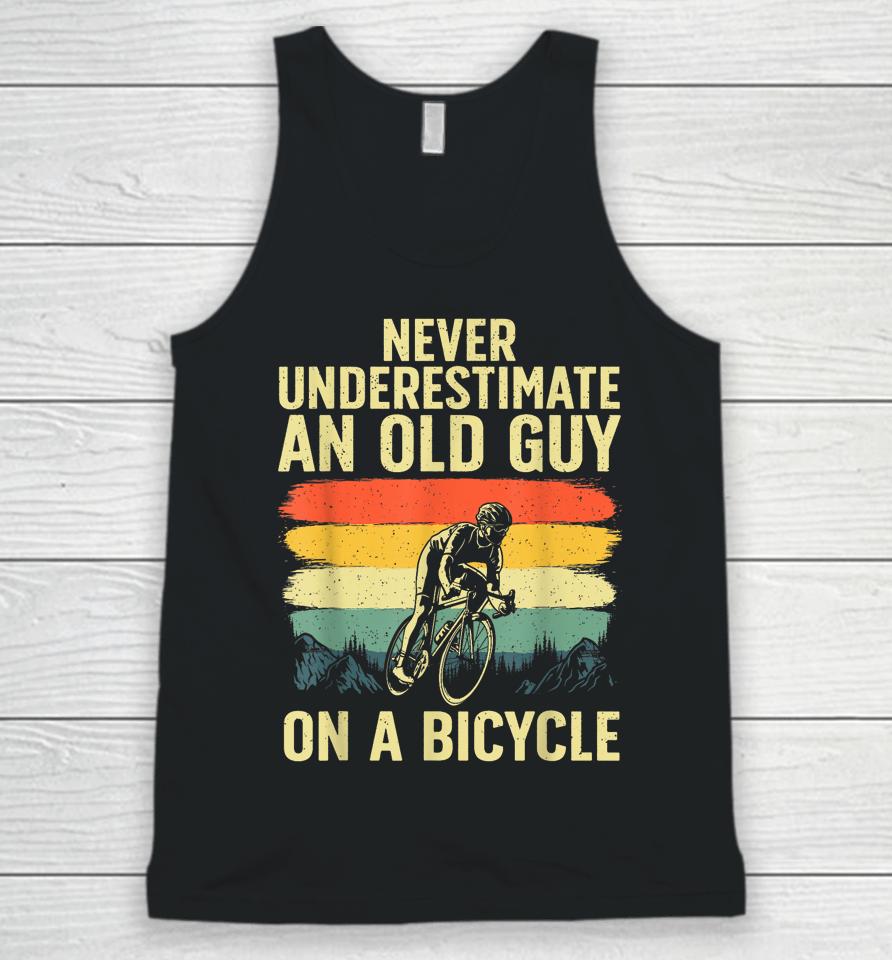 Cool Cycling Art For Men Grandpa Bicycle Riding Cycle Racing Unisex Tank Top