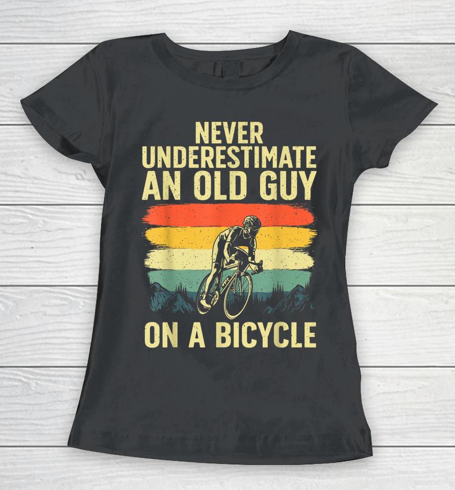 Cool Cycling Art For Men Grandpa Bicycle Riding Cycle Racing Women T-Shirt
