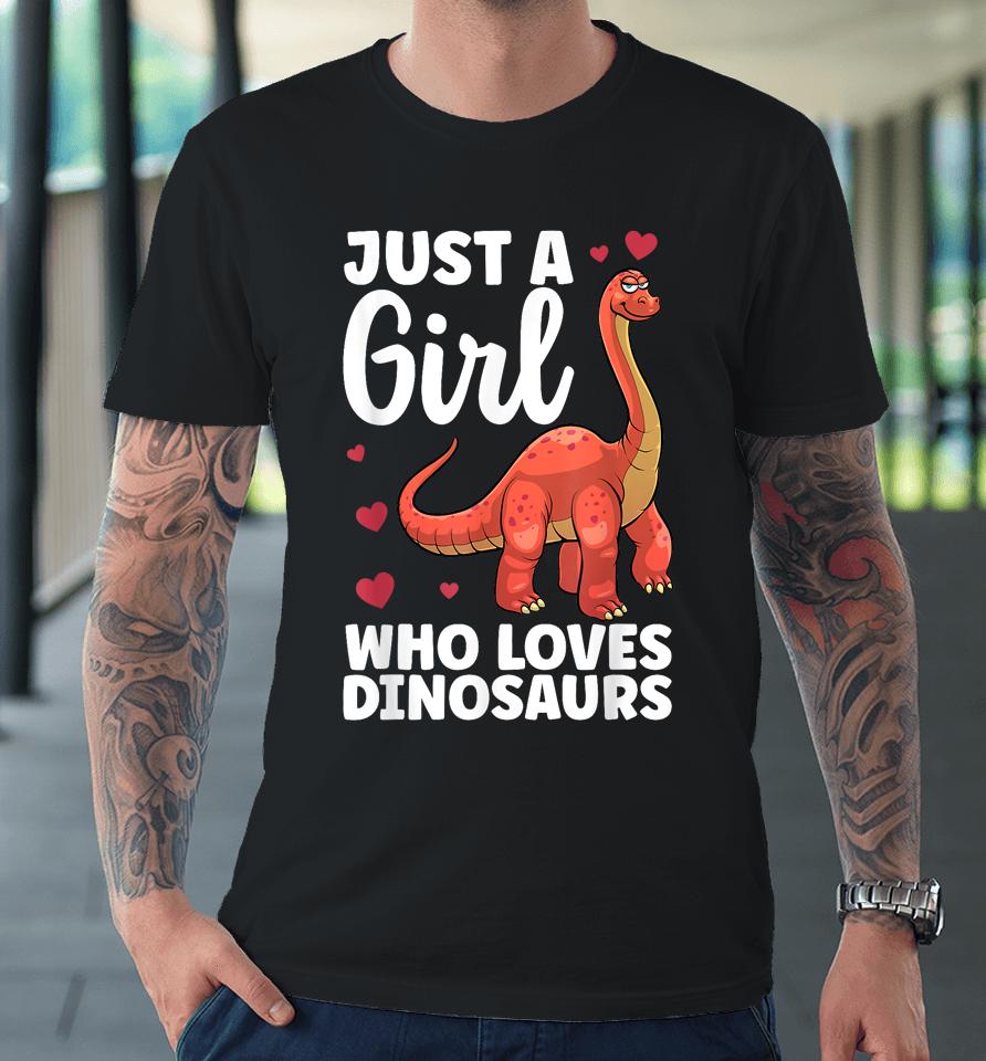 Cool Dinosaur For Girls Kids T Rex Dino Lovers Stegosaurus Premium T-Shirt