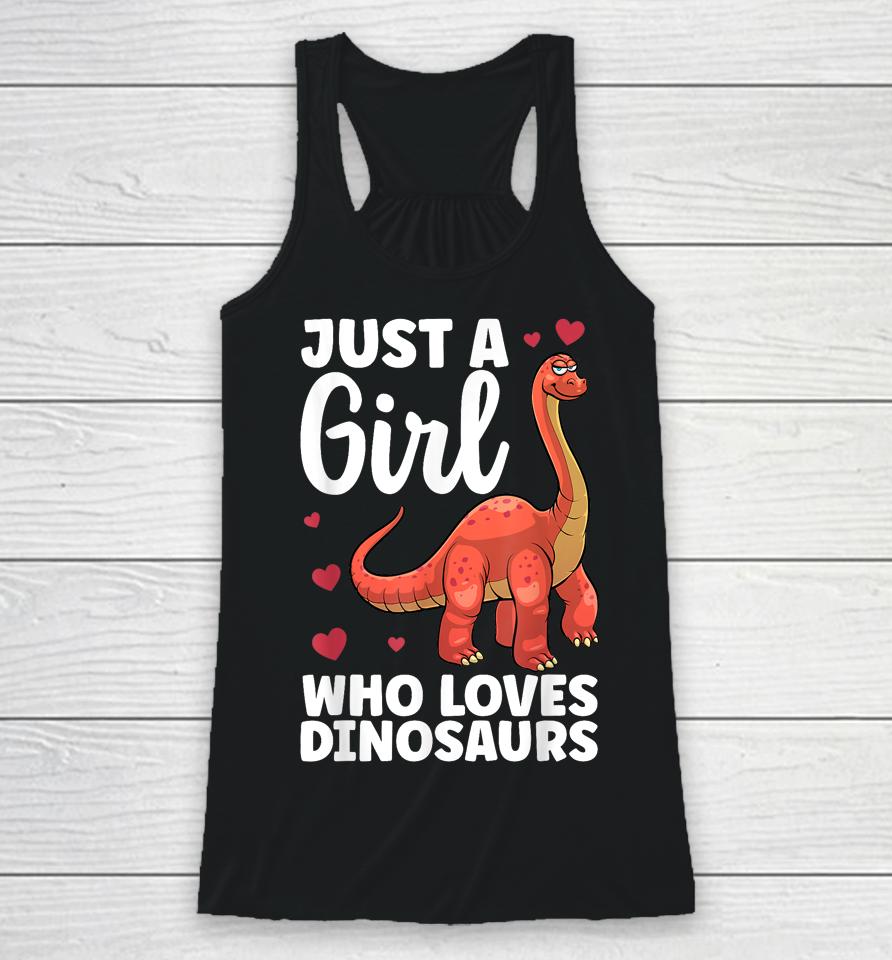 Cool Dinosaur For Girls Kids T Rex Dino Lovers Stegosaurus Racerback Tank