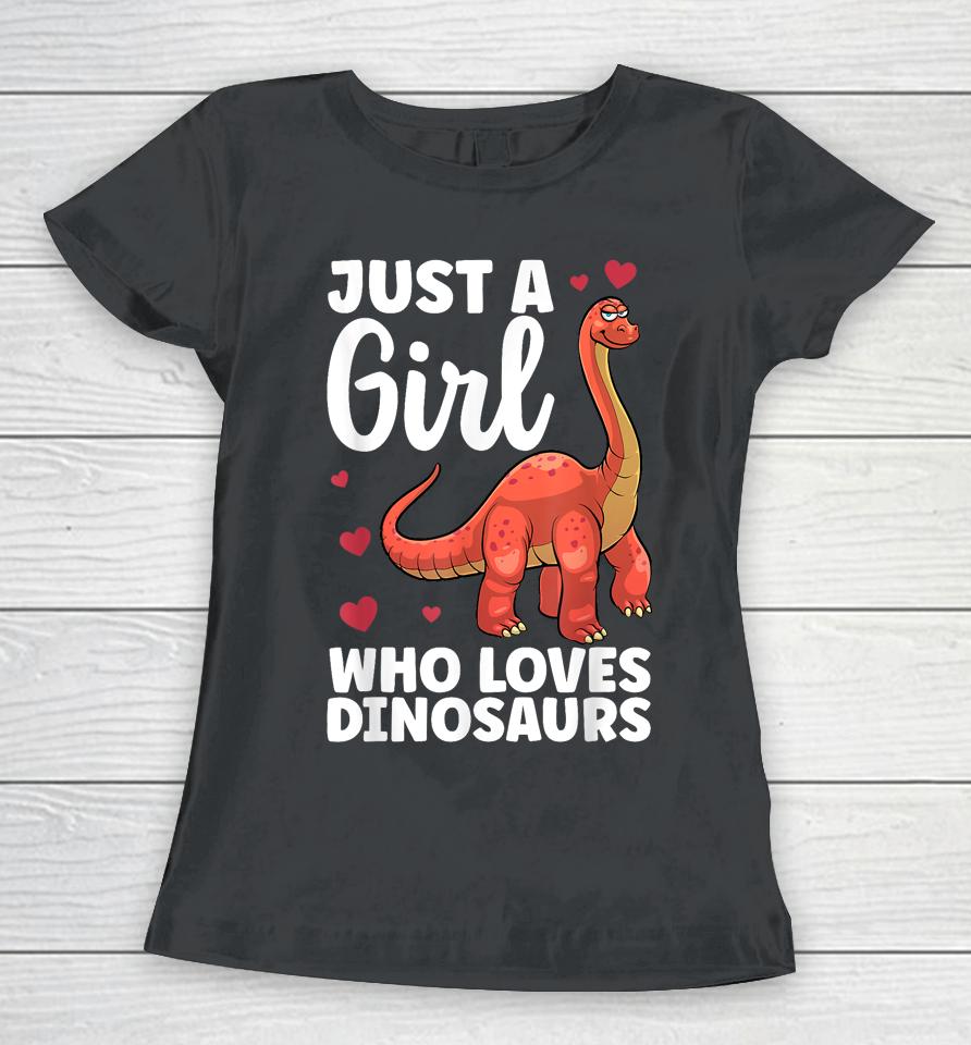 Cool Dinosaur For Girls Kids T Rex Dino Lovers Stegosaurus Women T-Shirt