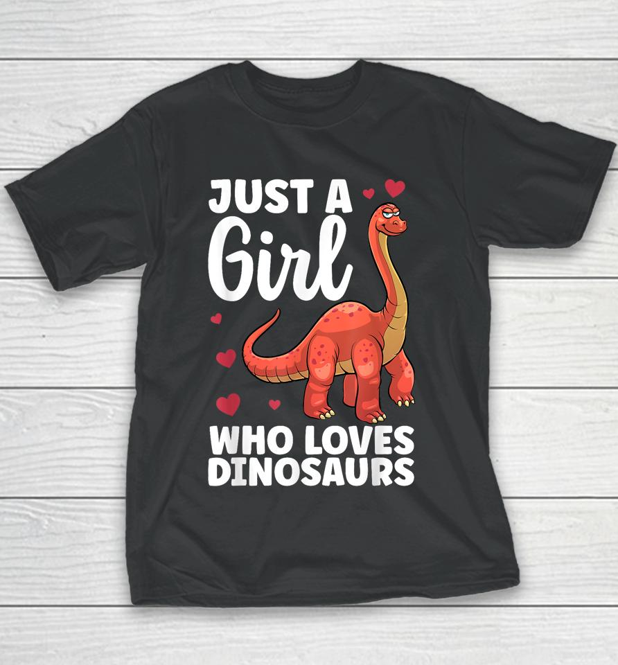 Cool Dinosaur For Girls Kids T Rex Dino Lovers Stegosaurus Youth T-Shirt