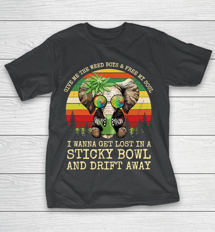 Cool Elephant Smoking Weed Bong Marijuana Cannabis Stoner T-Shirt