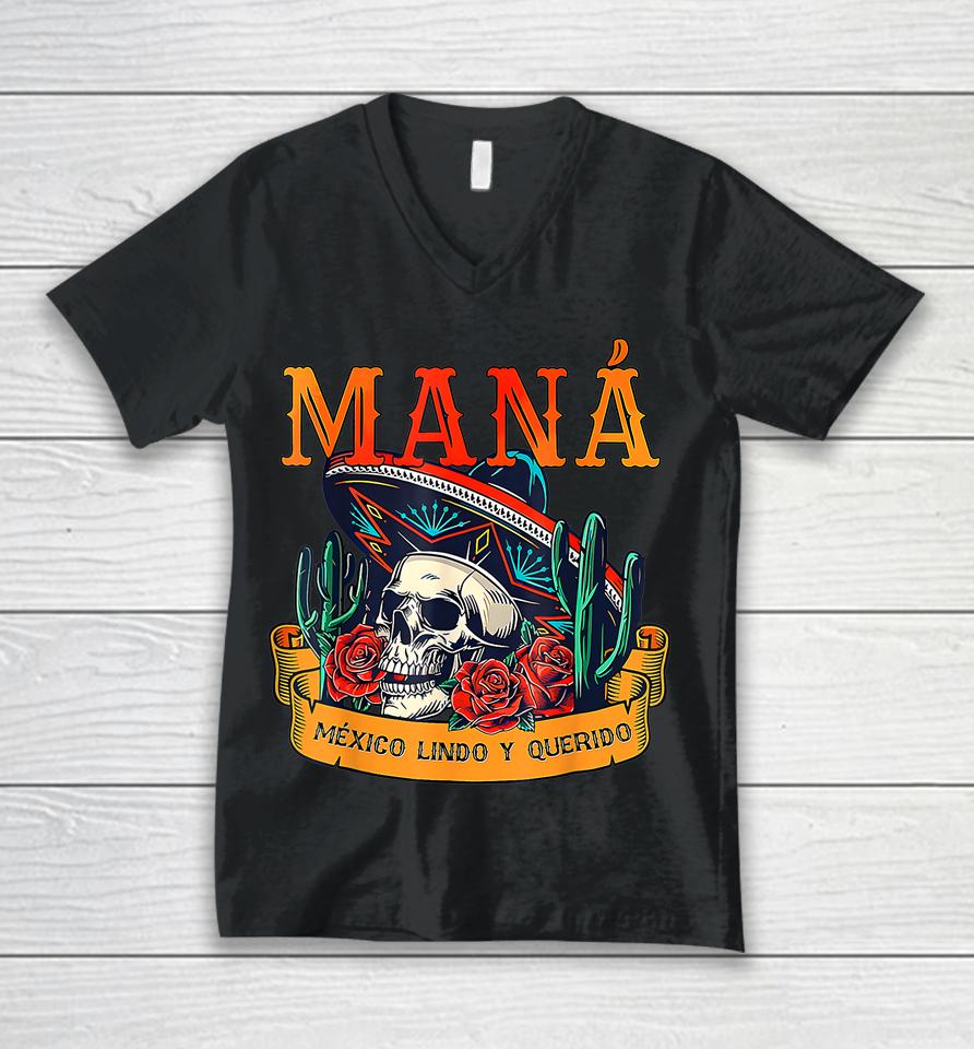 Cool Mana 2023 Mexico Lindo Y Querido For Family Unisex V-Neck T-Shirt