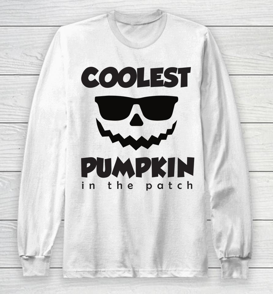 Coolest Pumpkin Face In The Patch Halloween Long Sleeve T-Shirt
