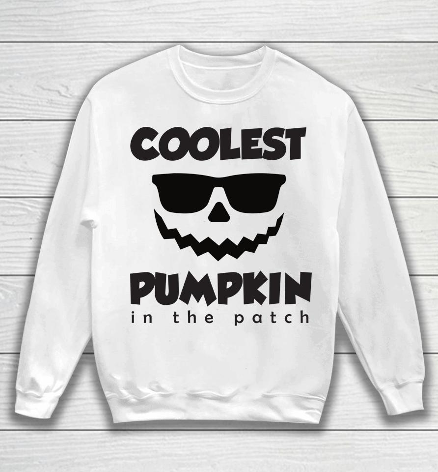 Coolest Pumpkin Face In The Patch Halloween Sweatshirt