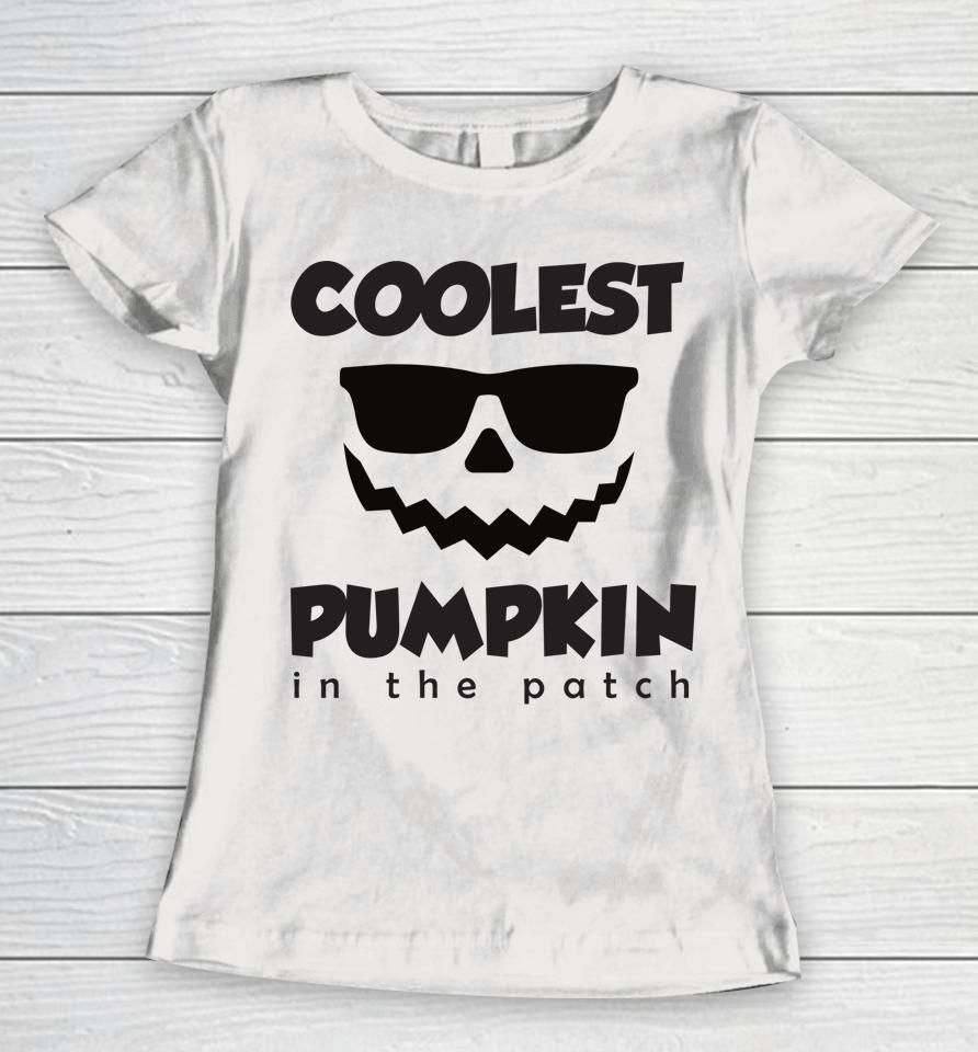 Coolest Pumpkin Face In The Patch Halloween Women T-Shirt