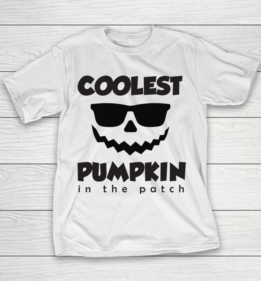 Coolest Pumpkin Face In The Patch Halloween Youth T-Shirt