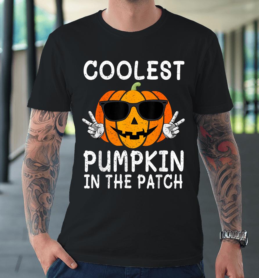 Coolest Pumpkin In The Patch Funny Boys Girls Kids Halloween Premium T-Shirt