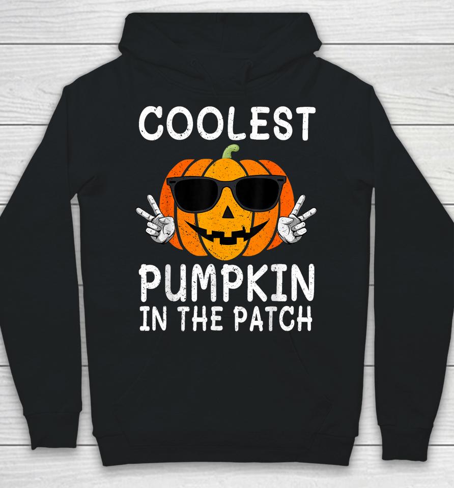 Coolest Pumpkin In The Patch Funny Boys Girls Kids Halloween Hoodie
