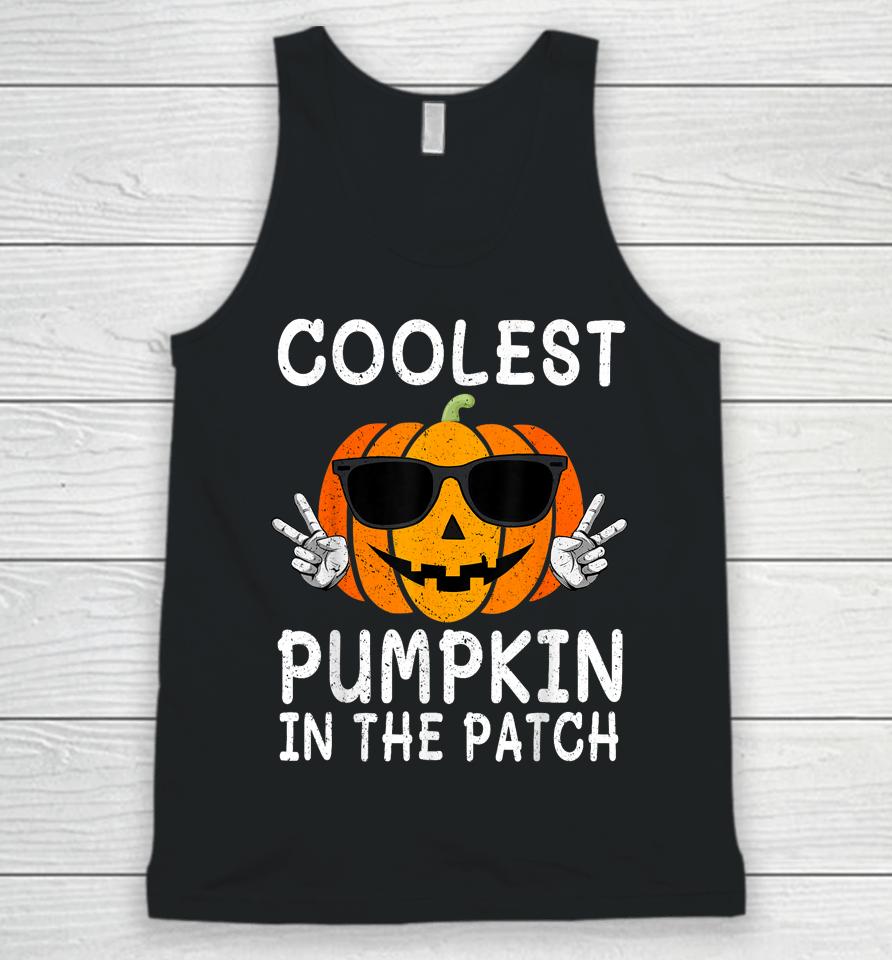 Coolest Pumpkin In The Patch Funny Boys Girls Kids Halloween Unisex Tank Top