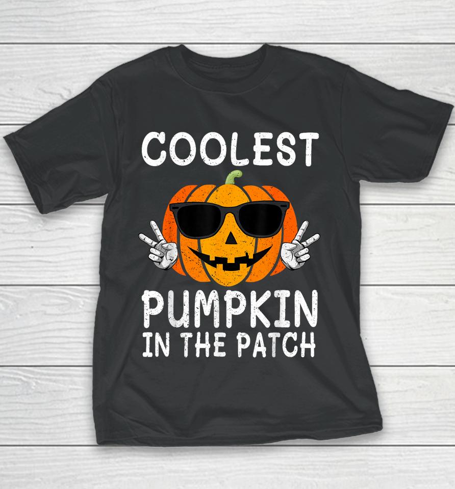 Coolest Pumpkin In The Patch Funny Boys Girls Kids Halloween Youth T-Shirt