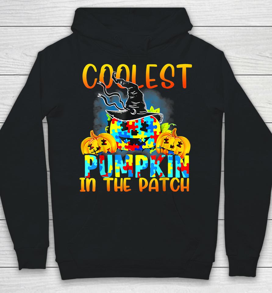 Coolest Pumpkin In The Patch Funny Cool Autism Halloween Hoodie