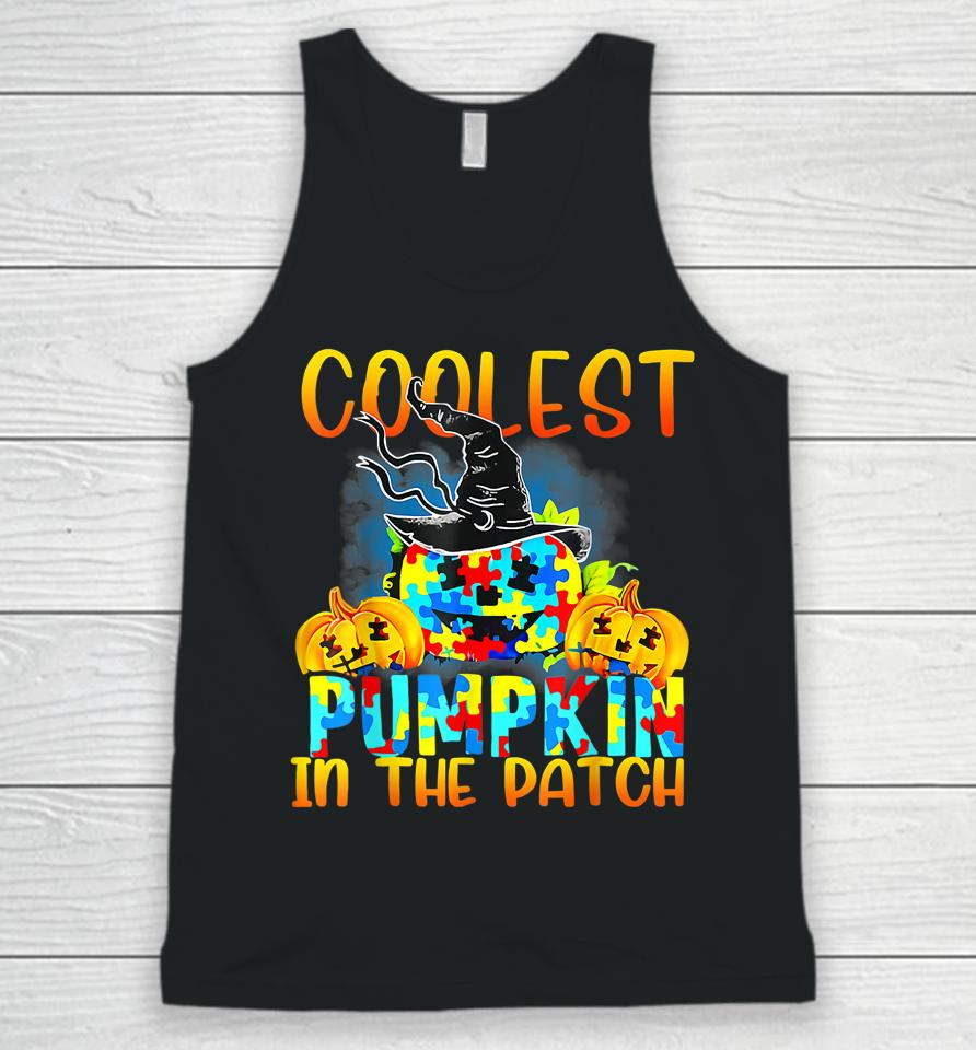 Coolest Pumpkin In The Patch Funny Cool Autism Halloween Unisex Tank Top