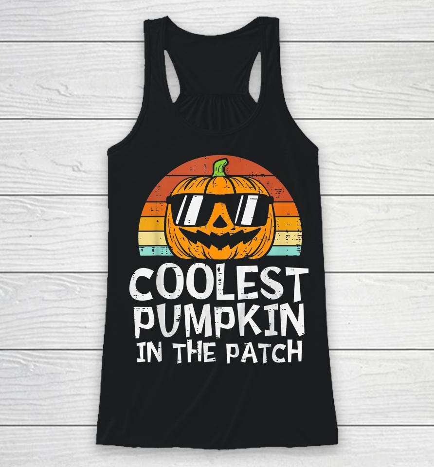 Coolest Pumpkin In The Patch Halloween Racerback Tank