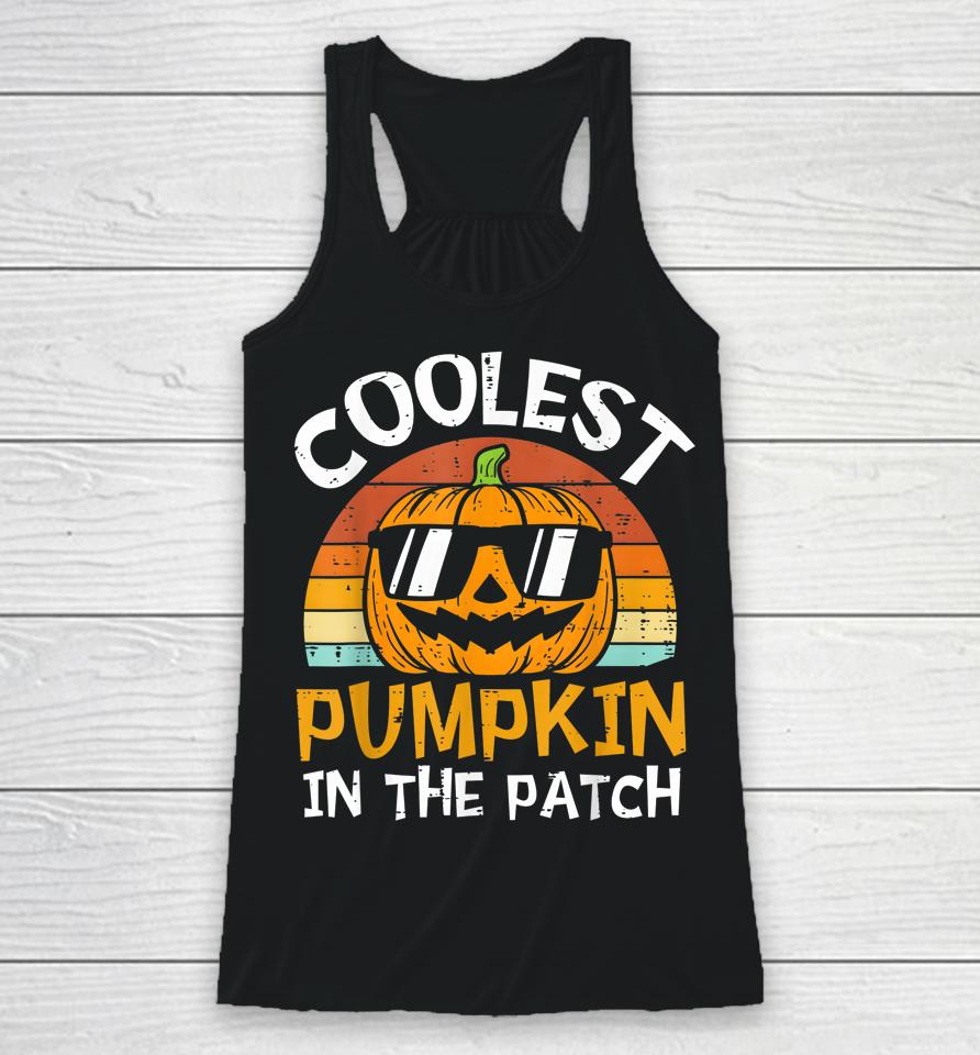 Coolest Pumpkin In The Patch Halloween Racerback Tank