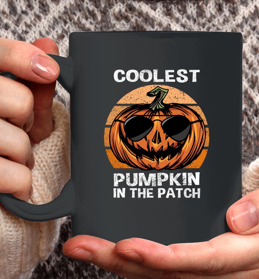 Coolest Pumpkin In The Patch Pumpkin Jackolatern Halloween Coffee Mug