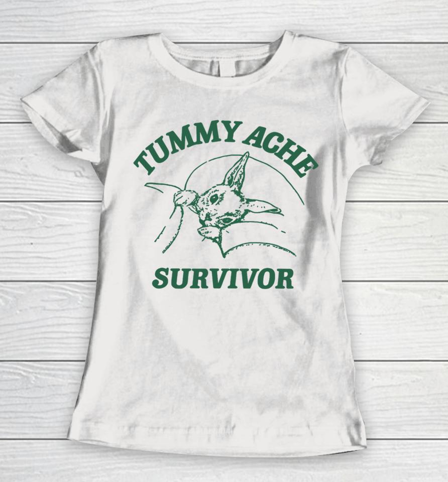 Coomstress Ibs Tummy Ache Survivor Rabbit Women T-Shirt