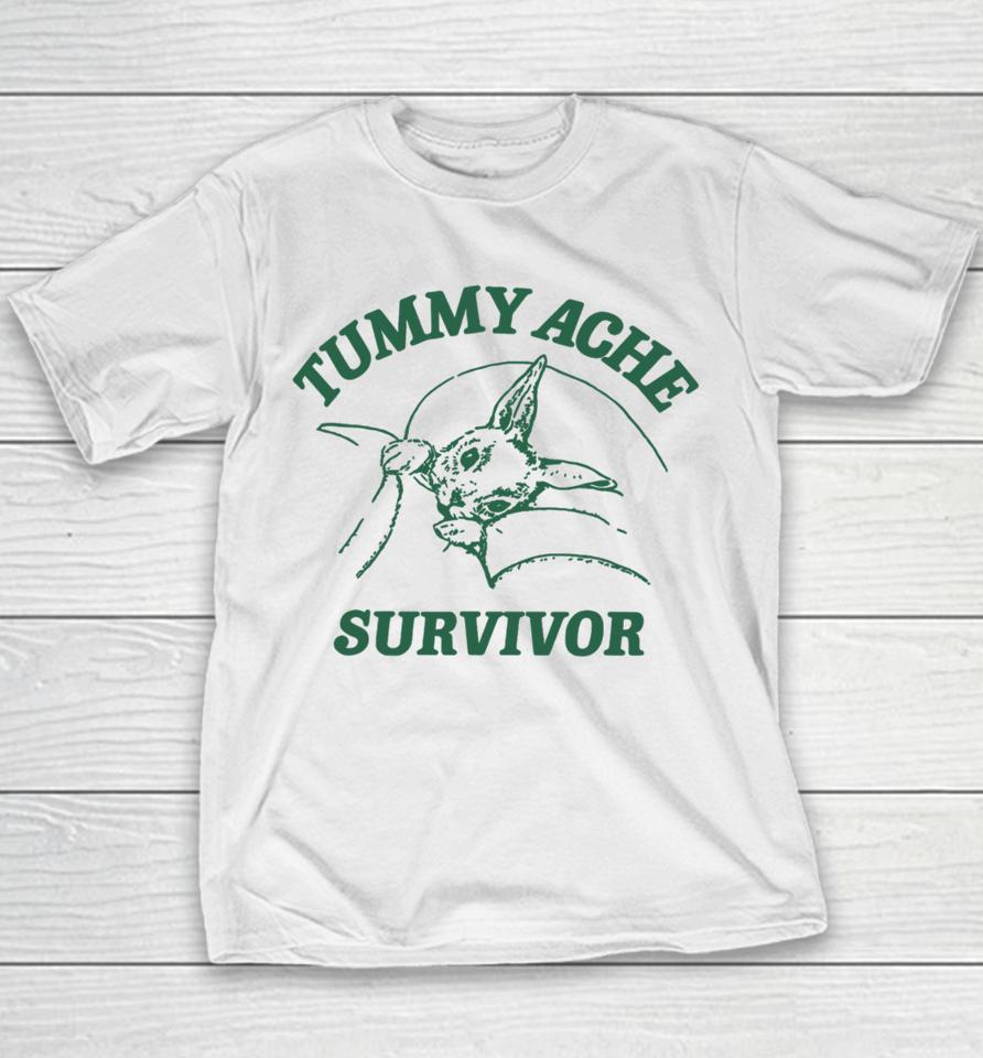 Coomstress Ibs Tummy Ache Survivor Rabbit Youth T-Shirt