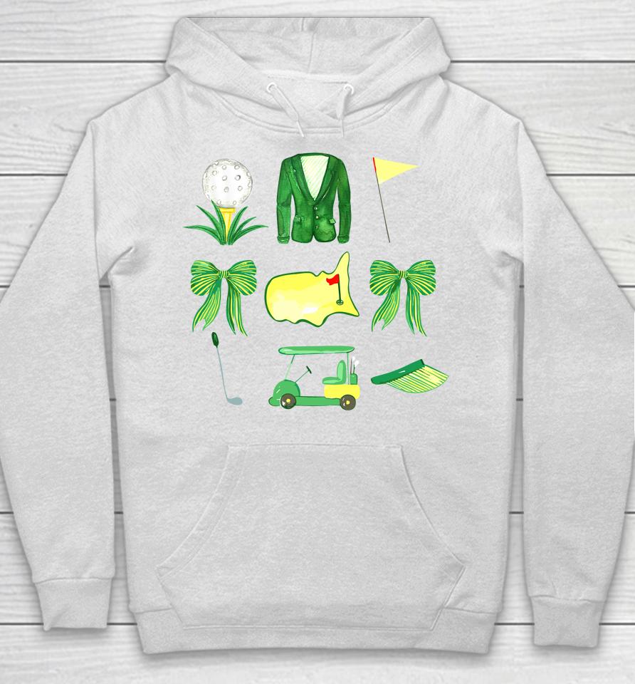Coquette Bow Masters Golf Tournament Graphic Golfing Golfer Hoodie