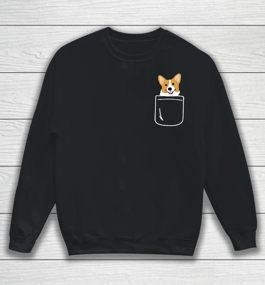Corgi In Pocket Funny Corgi Crazy Dog Lover Gift Sweatshirt