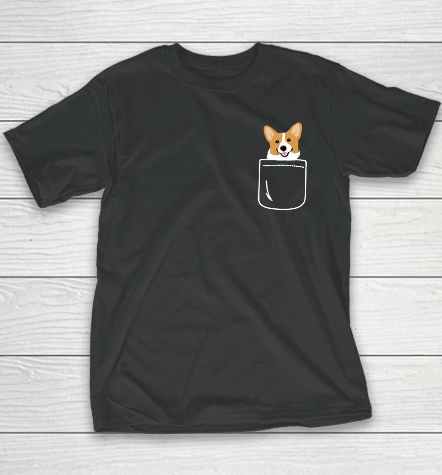Corgi In Pocket Funny Corgi Crazy Dog Lover Gift Youth T-Shirt