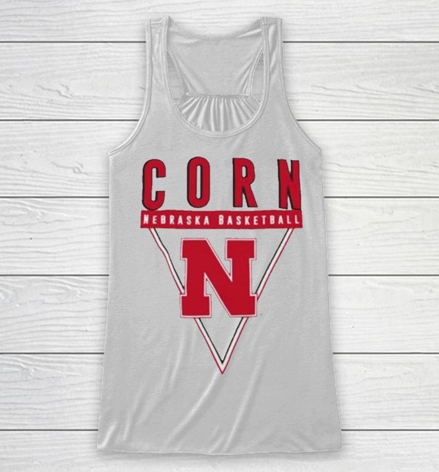 Corn Nebraska Basketball N Racerback Tank