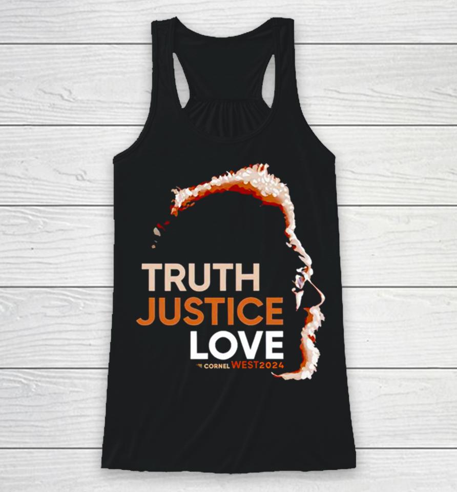 Cornel West 2024 Truth Justice Love Racerback Tank
