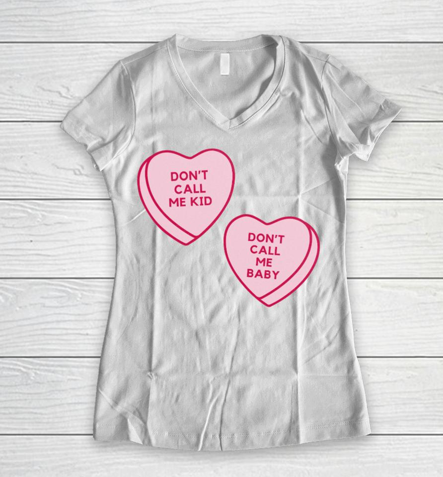 Corneliastreetshirts Don't Call Me Baby Heart Candy Women V-Neck T-Shirt