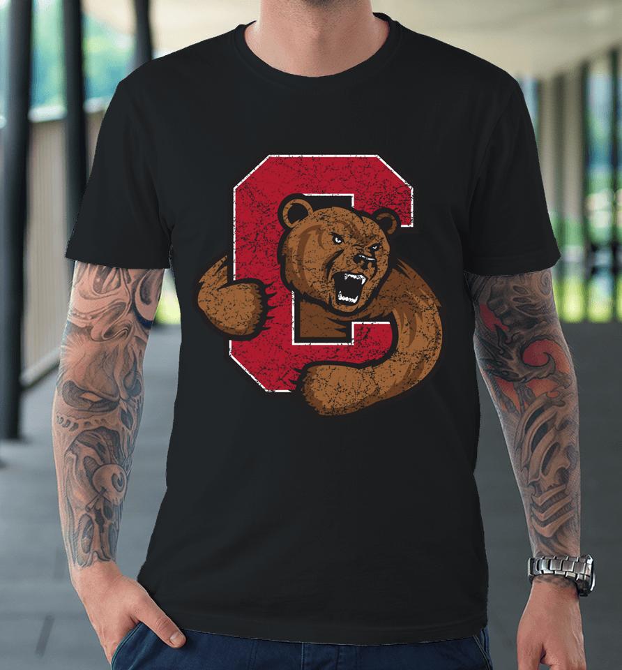Cornell Big Red Men's Apparel Vintage Distressed Bear Icon Premium T-Shirt