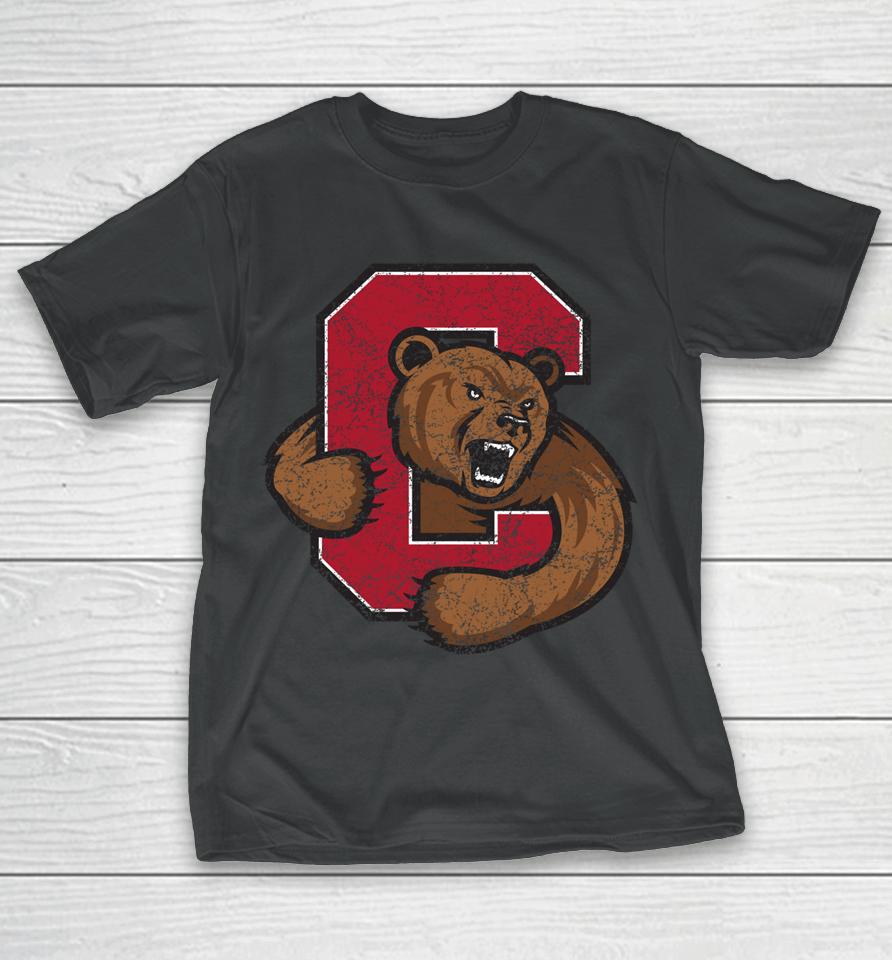 Cornell Big Red Men's Apparel Vintage Distressed Bear Icon T-Shirt