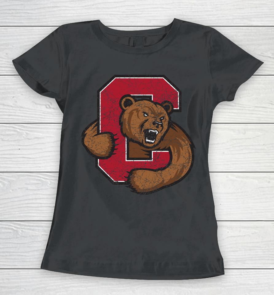 Cornell Big Red Men's Apparel Vintage Distressed Bear Icon Women T-Shirt