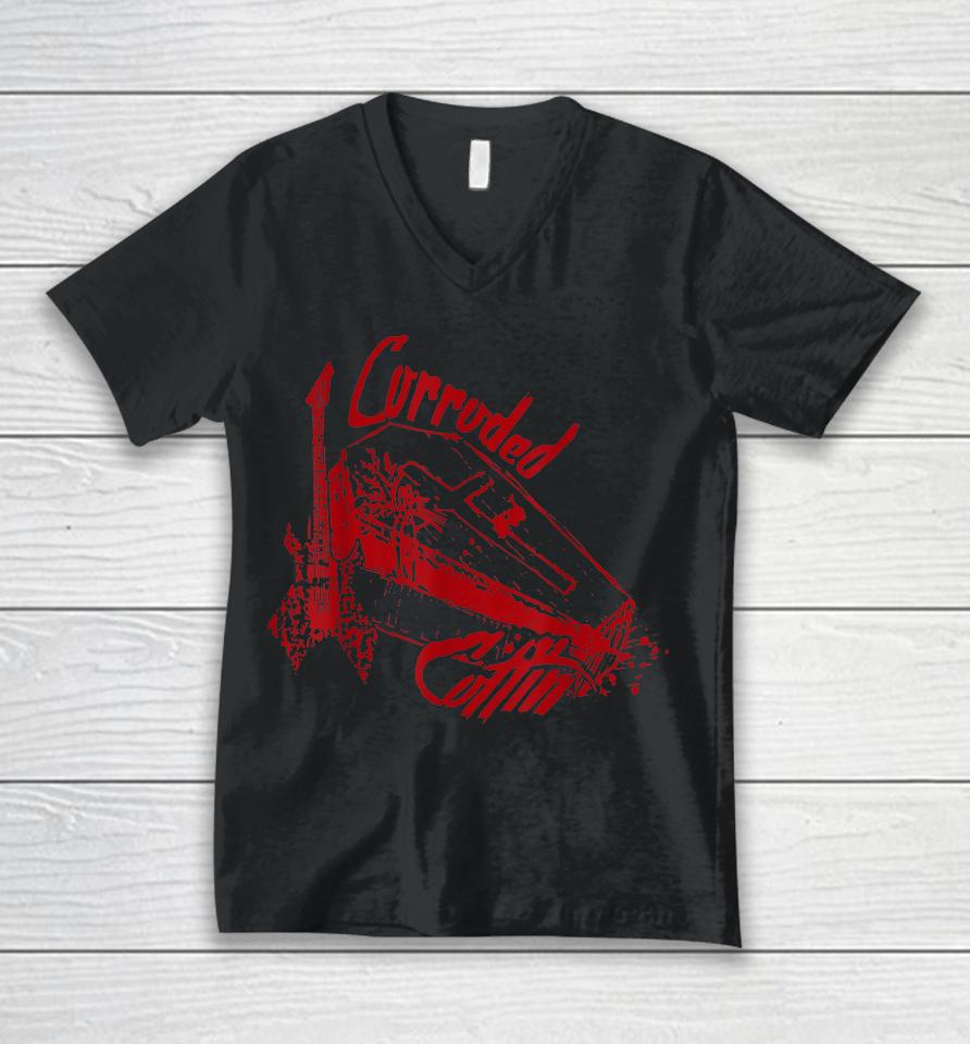 Corroded Coffin Band Tee Unisex V-Neck T-Shirt