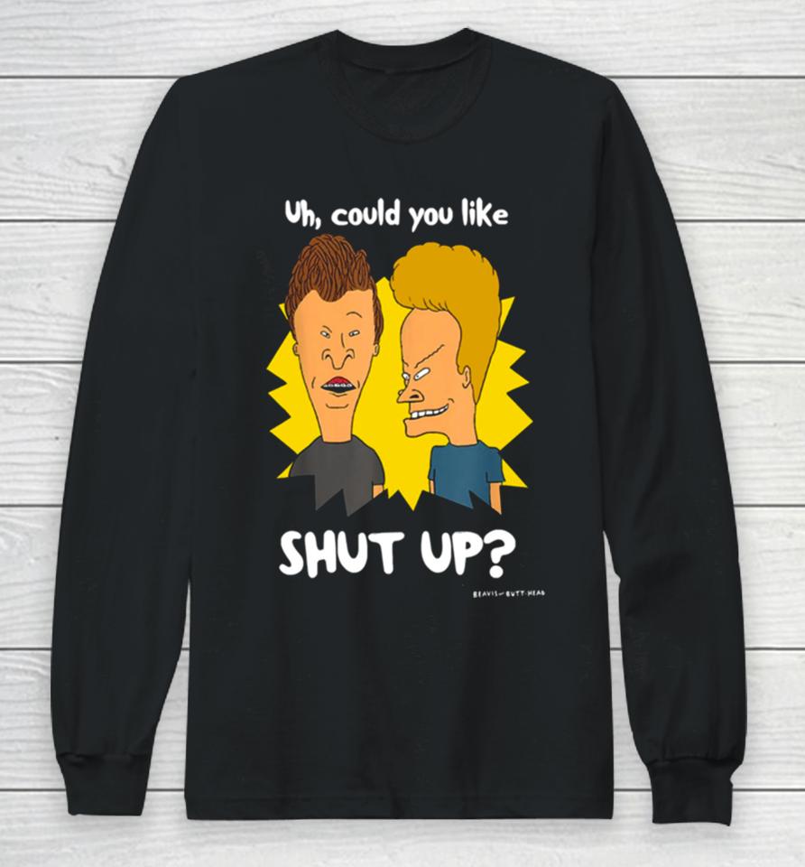 Could You Shut Up Beavis And Butthead Long Sleeve T-Shirt