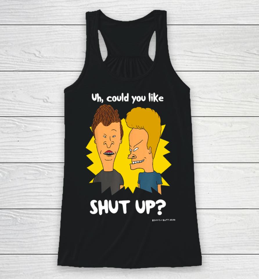 Could You Shut Up Beavis And Butthead Racerback Tank