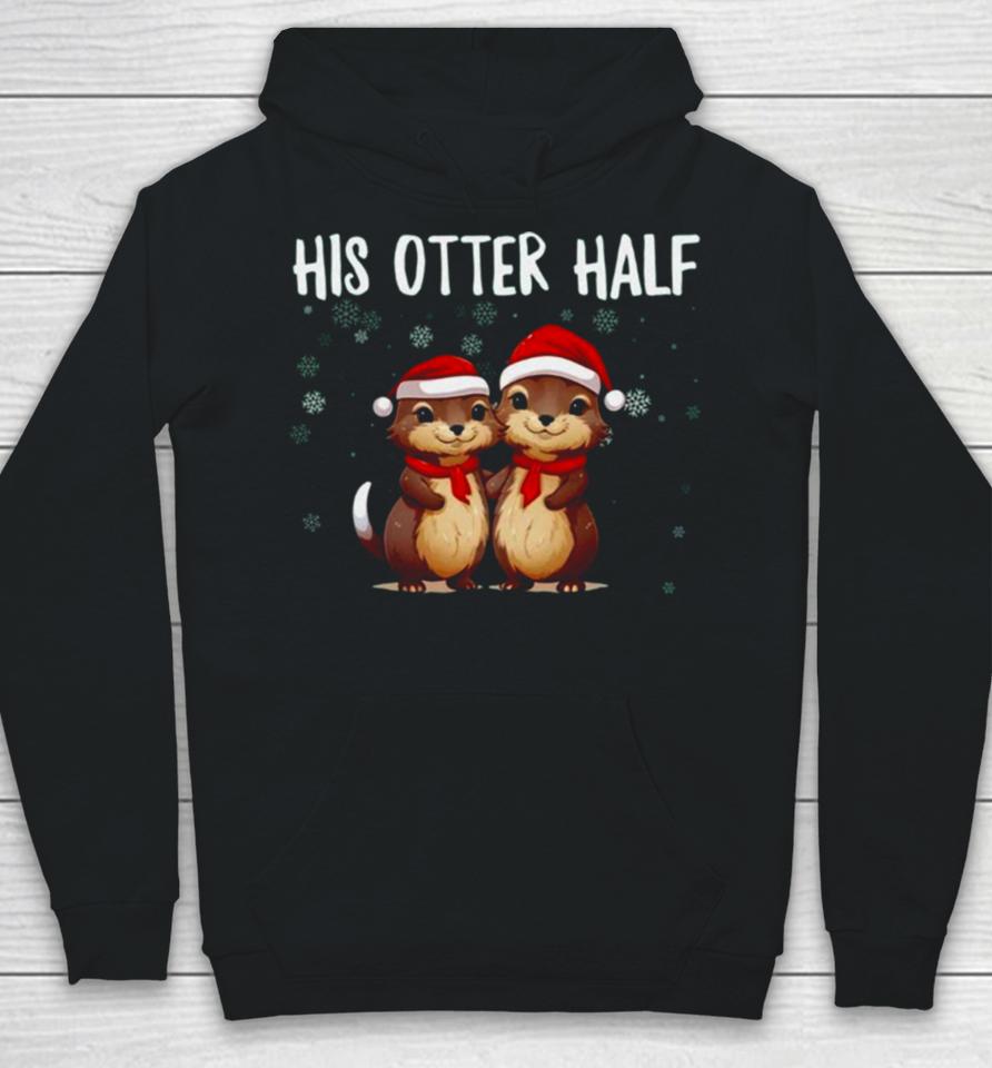 Couples Christmas Otter Puns Matching Hoodie
