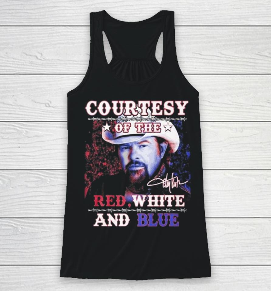 Courtesy Of The Red, White And Blue Toby Keith Signature Racerback Tank