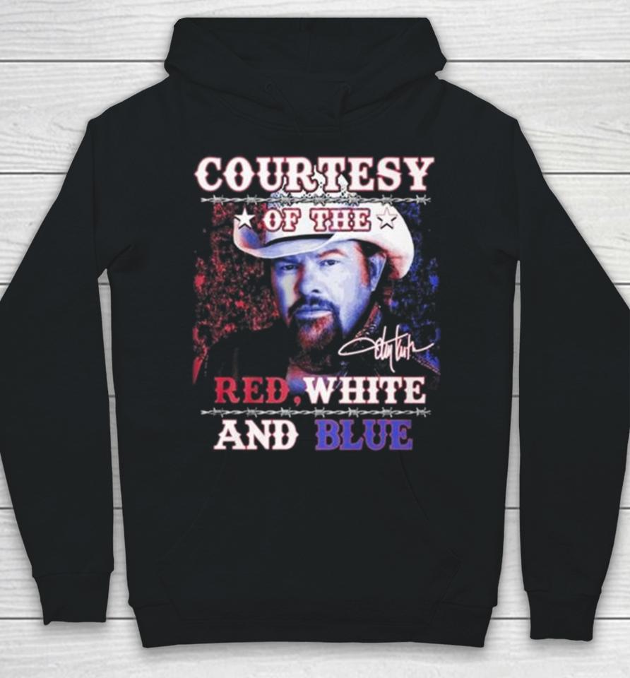 Courtesy Of The Red, White And Blue Toby Keith Signature Hoodie