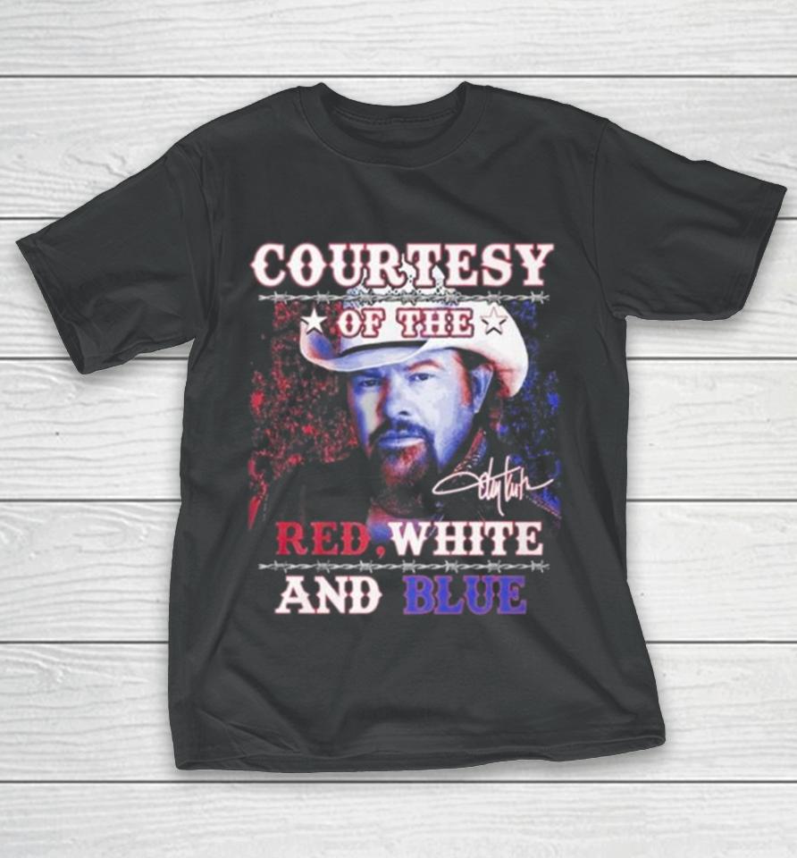 Courtesy Of The Red, White And Blue Toby Keith Signature T-Shirt