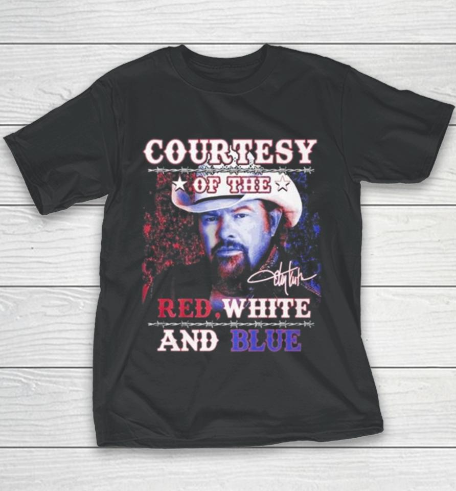 Courtesy Of The Red, White And Blue Toby Keith Signature Youth T-Shirt