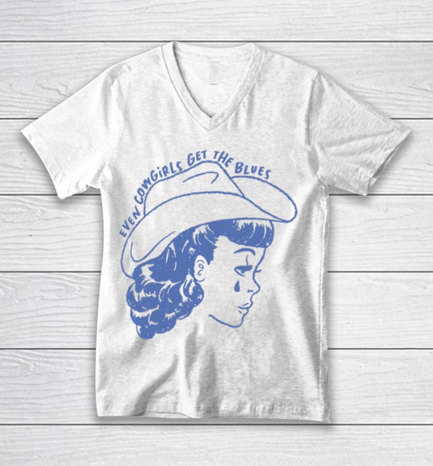 Courtney Collier Even Cowgirls Get The Blues Unisex V-Neck T-Shirt