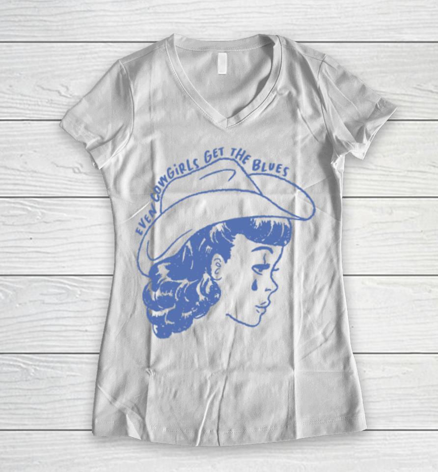 Courtney Collier Even Cowgirls Get The Blues Women V-Neck T-Shirt