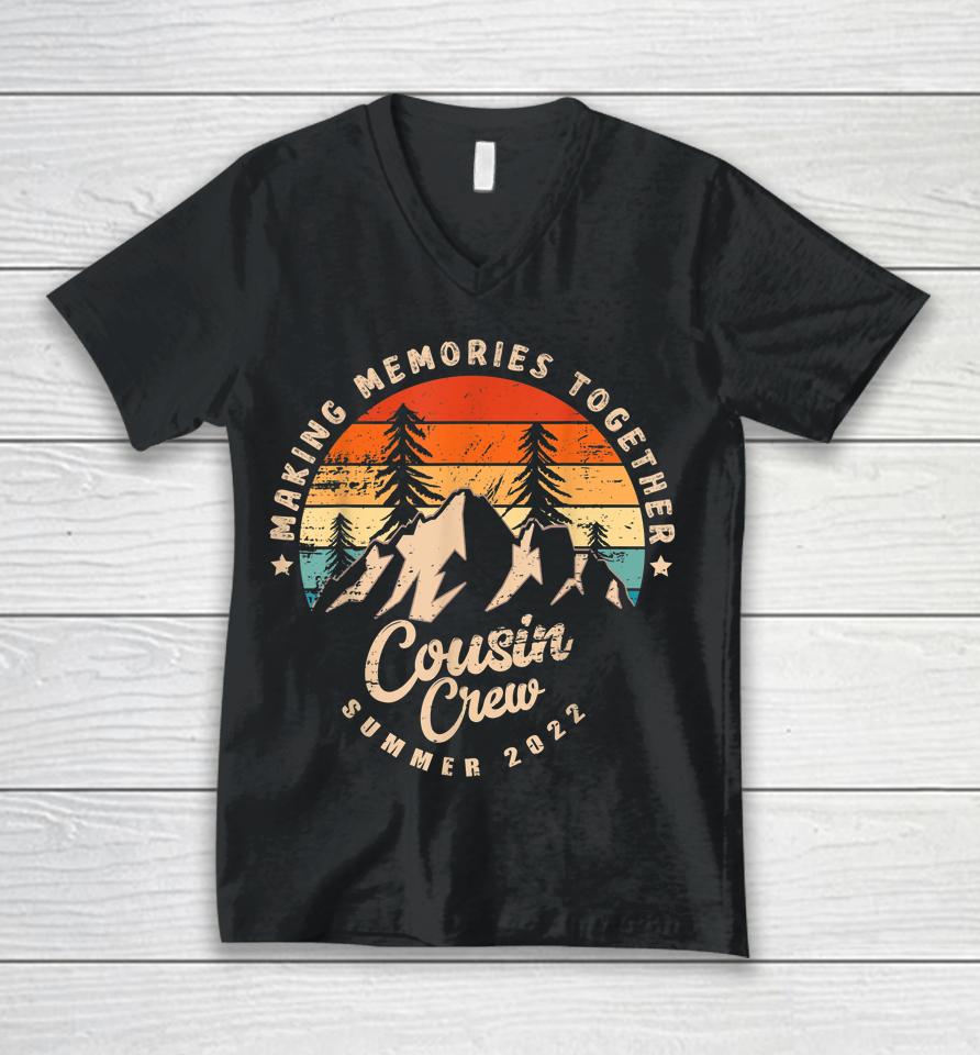Cousin Crew 2022 Funny Summer Vacation Camping Crew Unisex V-Neck T-Shirt