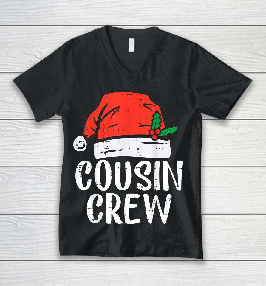 Cousin Crew Christmas Squad Santa 2022 Xmas Pajama Unisex V-Neck T-Shirt