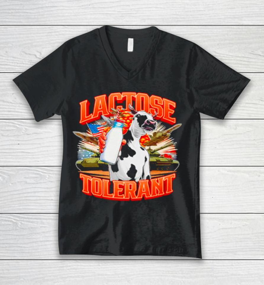 Cow Lactose Tolerant Unisex V-Neck T-Shirt