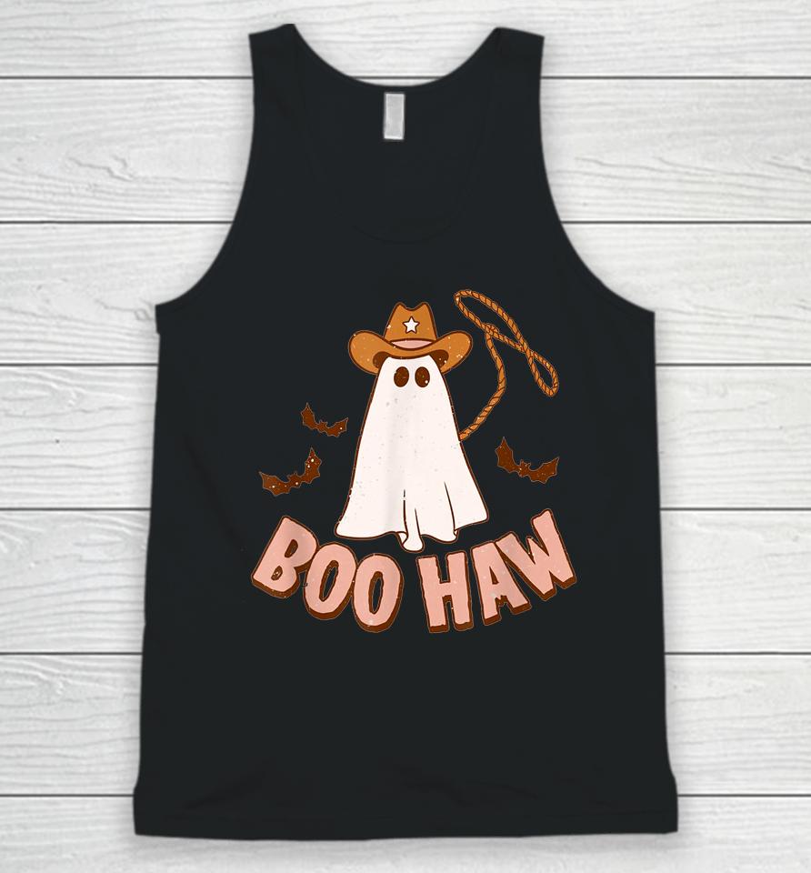 Cowboy Cowgirl Boohaw Retro Western Ghost Halloween Party Unisex Tank Top
