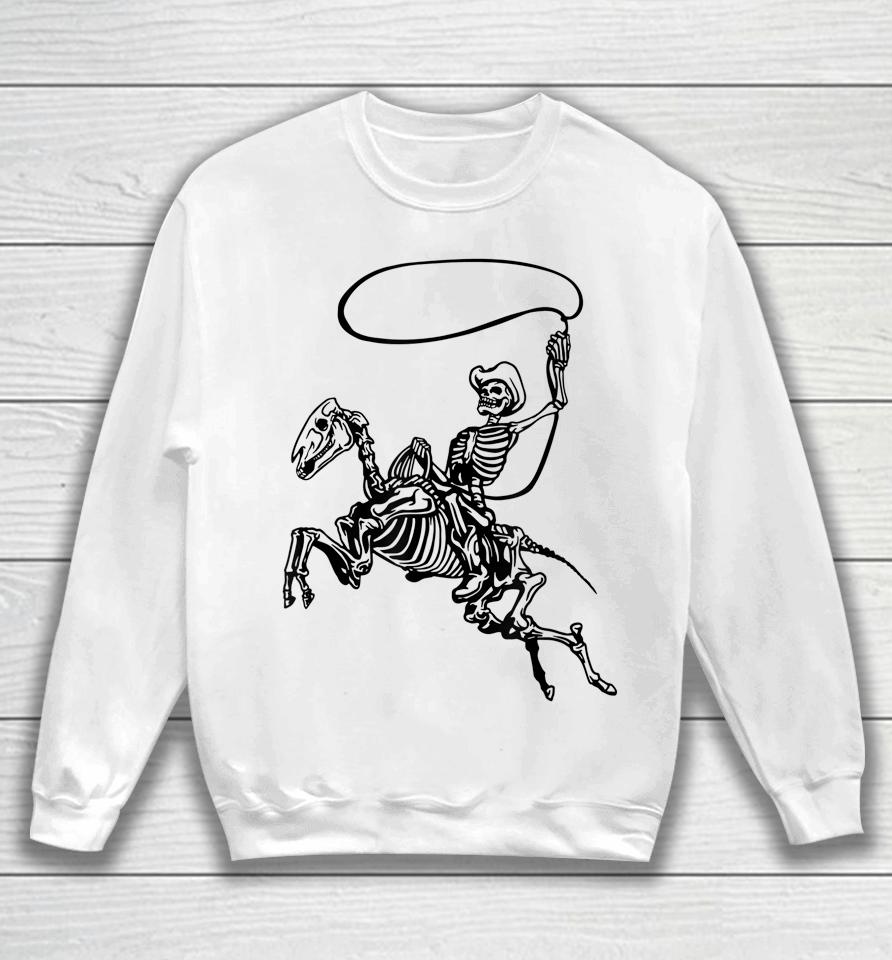 Cowboy Skeleton Halloween Sweatshirt