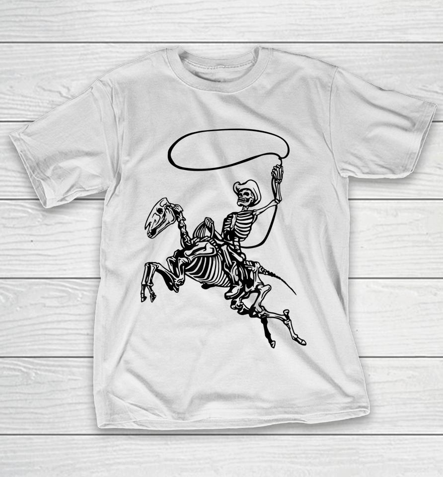 Cowboy Skeleton Halloween T-Shirt