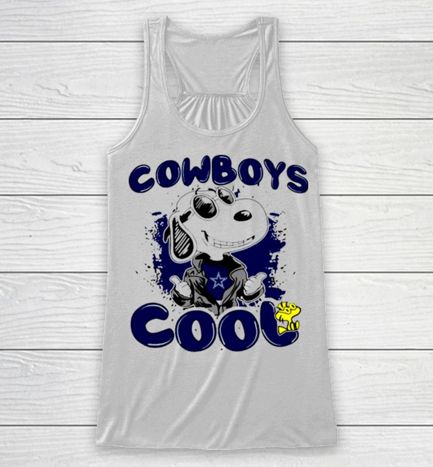 Cowboys Dallas Football Cool Snoopy Racerback Tank